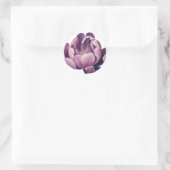 Lila Tulip-Aquarellbilder Runder Aufkleber (Tasche)