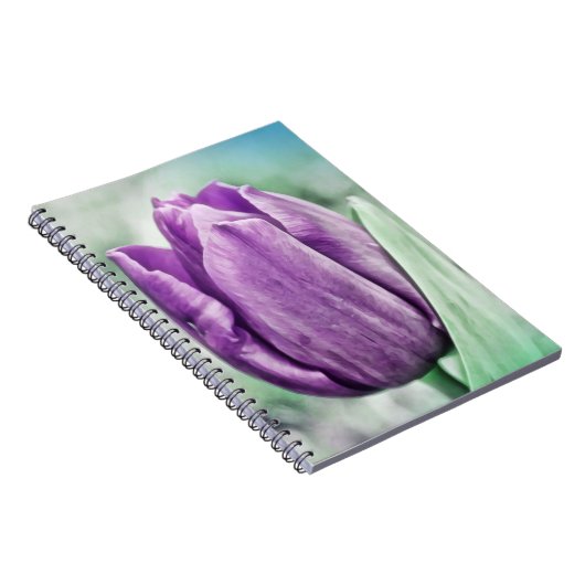 Lila Tulip Art Blume Journal Notizblock (Rechte Seite)
