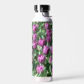 Lila Tulip Blooms Bloral Trinkflasche (Links)