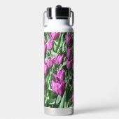 Lila Tulip Blooms Bloral Trinkflasche (Vorderseite)