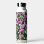 Lila Tulip Blooms Bloral Trinkflasche (Links)