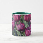 Lila Tulip Blume Art Garden Tasse (Zentrum)