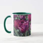 Lila Tulip Blume Art Garden Tasse (Links)