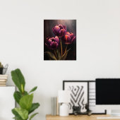 Lila Tulip Blume Art Print Poster (Heimbüro)