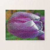 Lila Tulip Blume Art Puzzle (Horizontal)