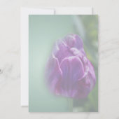 Lila Tulip Blume Brautparty Einladung (Rückseite)