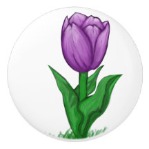 Lila Tulip Blume Keramik Knochen