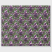 Lila Tulip Blume Naturmuster Geschenkpapier (Flach)