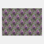 Lila Tulip Blume Naturmuster Geschenkpapier Set (Vorderseite)