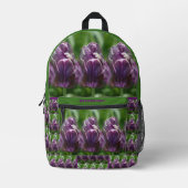 Lila Tulip-Blume Personalisiert Bedruckter Rucksack (Vorderseite)
