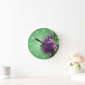 Lila Tulip-Blume Personalisiert Runde Wanduhr (Zuhause)