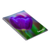 Lila Tulip Blume Spiralheft Notizblock (Rechte Seite)