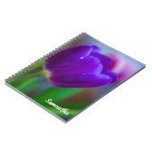 Lila Tulip Blume Spiralheft Notizblock (Linke Seite)