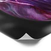 Lila Tulip-Blume, teilweise Farbe Poster (Ecke)