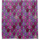 Lila Tulip-Feld Duschvorhang (Vorderseite)