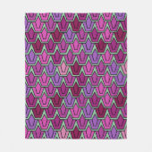 Lila Tulip-Feld Fleecedecke (Vorderseite)