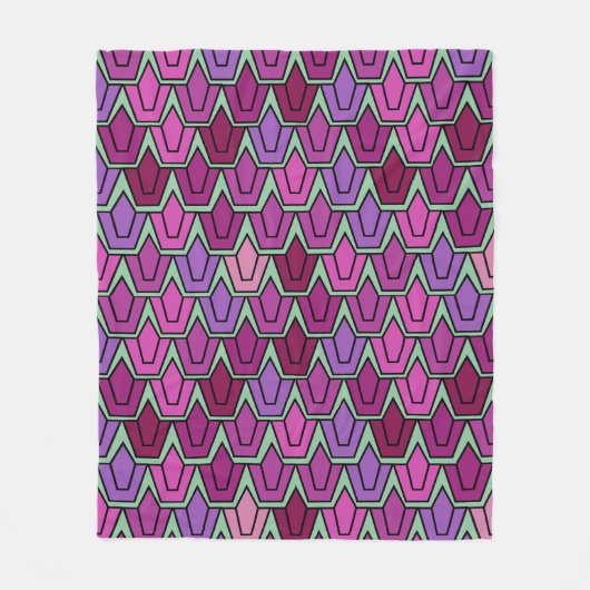 Lila Tulip-Feld Fleecedecke (Vorderseite)