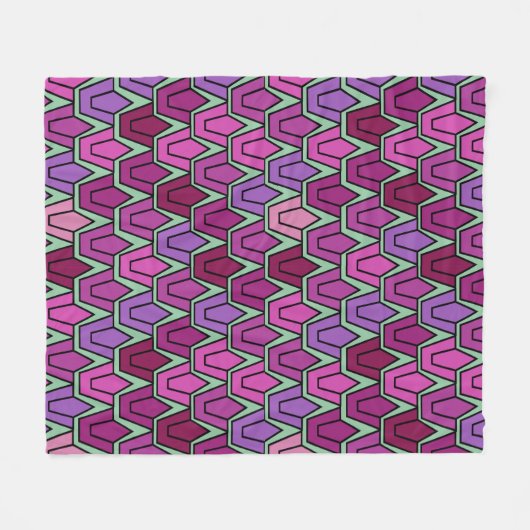 Lila Tulip-Feld Fleecedecke (Vorderseite (Horizontal))