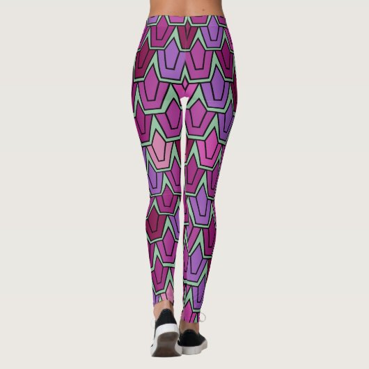 Lila Tulip-Feld Leggings (Rückseite)