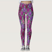 Lila Tulip-Feld Leggings (Vorderseite)