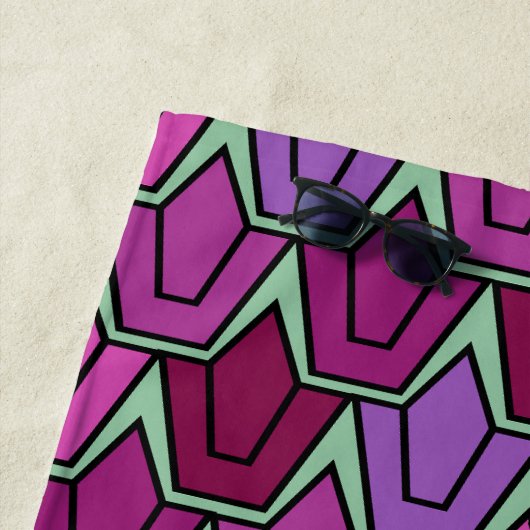 Lila Tulip-Feld Strandtuch (Beispiel)