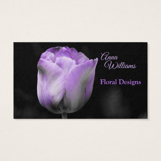 Lila Tulip Floral Black (Rückseite)