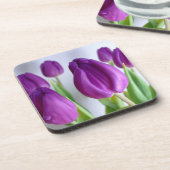 Lila Tulip Getränkeuntersetzer (Linke Seite)