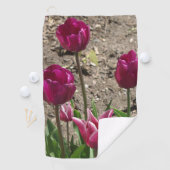 Lila Tulip Golfhandtuch (Insitu)
