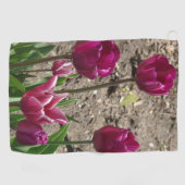 Lila Tulip Golfhandtuch (Horizontal)