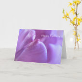 Lila Tulip "Happy Birthday"-Karte Karte (Gelbe Blume)