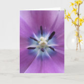 Lila Tulip Karte (Gelbe Blume)