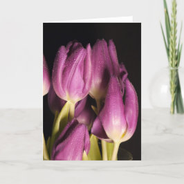 Lila Tulip-Karte Feiertagskarte
