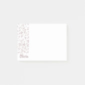 Lila Tulip Leaf Feather Zwei Farbmuster Post-it Klebezettel (Vorderseite)