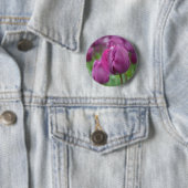 Lila Tulip mit Wassertropfen Button (Beispiel)