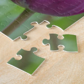 Lila Tulip mit Wassertropfen Puzzle (Seite)