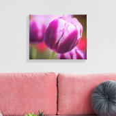 Lila Tulip mit zwei Tonen Leinwanddruck (Insitu (Wohnzimmer))