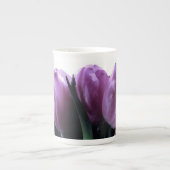 Lila Tulip Spring Florals Tasse (Vorderseite)