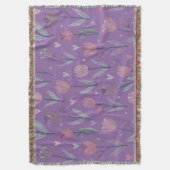 Lila Tulip-Throw-Blanket Decke (Vorderseite Vertikal)