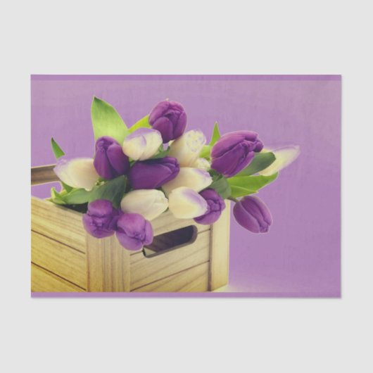 Lila Tulip Tissue Paper Seidenpapier (Vorderseite)