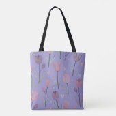 Lila Tulip Tote Bag Tasche (Rückseite)