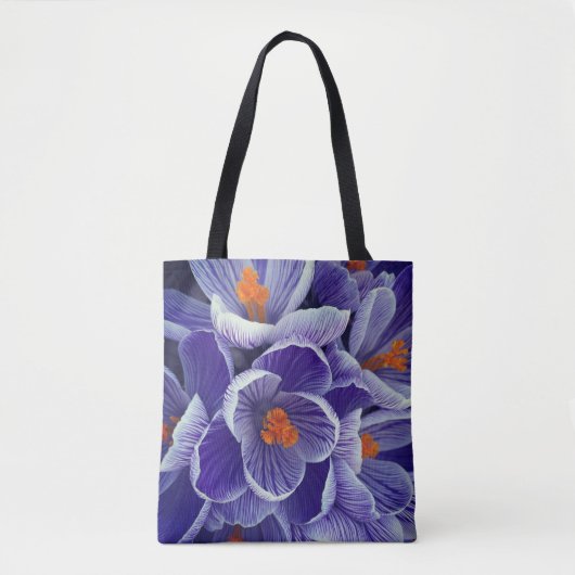 Lila Tulip Tote Tasche (Vorderseite)