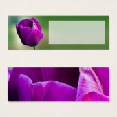 Lila Tulip Wedding Place Name Card (Vorne & Hinten)