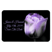 Lila Tulip Wedding Save the Date*anpassen* Magnet (Horizontal)