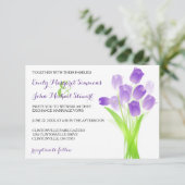 Lila Tulips - 3x5 Einladung zur Hochzeit (Stehend Vorderseite)