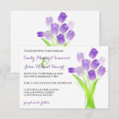 Lila Tulips - 3x5 Einladung zur Hochzeit (Vorne/Hinten)