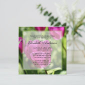 Lila Tulips 80. Geburtstagsparty Einladungen (Stehend Vorderseite)