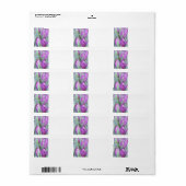 Lila Tulips Adressaufkleber (Vorne)