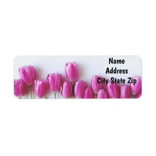 ** LILA TULIPS** ADRESSE ETIKETT