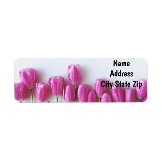 **LILA TULIPS** ADRESSE-ETIKETT (Vorne)