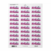 **LILA TULIPS** ADRESSE-ETIKETT (Vorne)